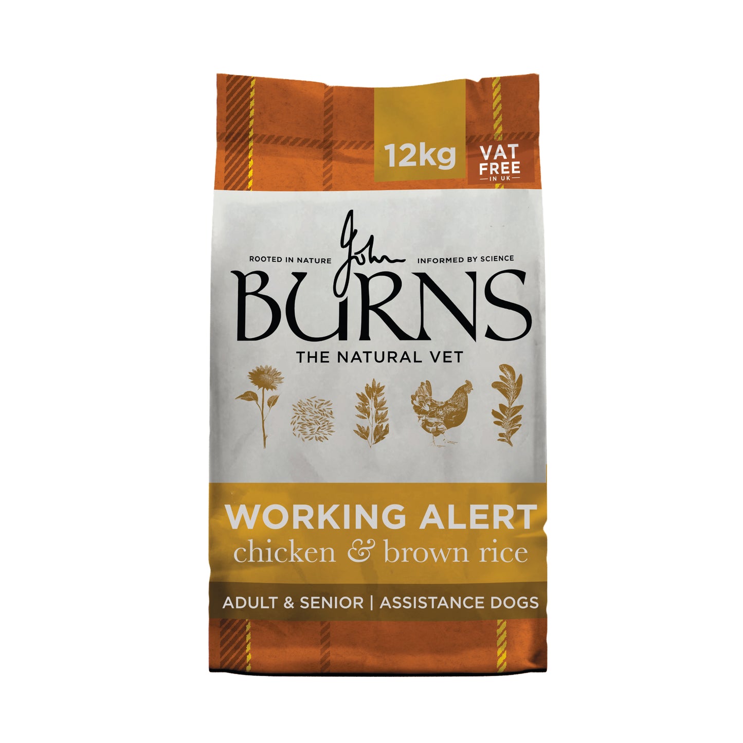 Alert Assistance Chicken & Brown Rice Dry Dog Food Burns Pet Nutrition
