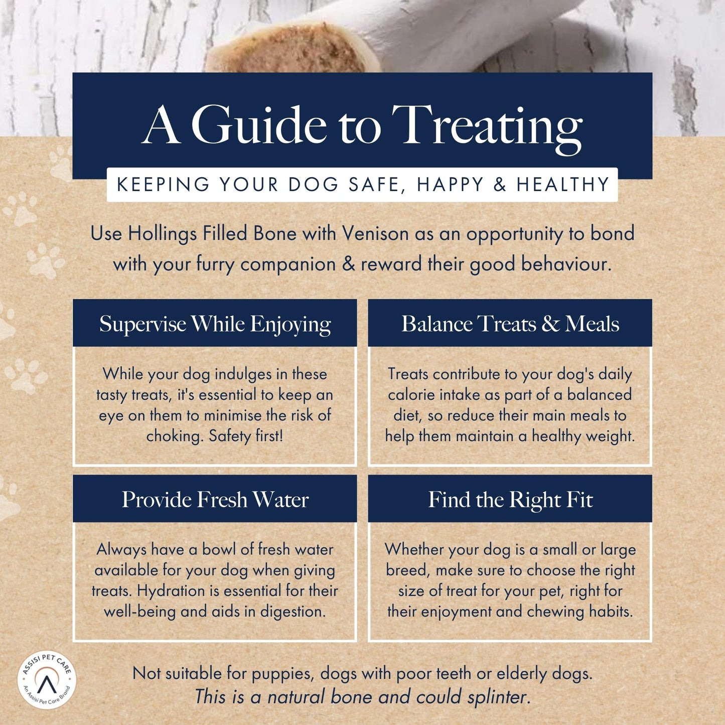 Hollings Filled Bone with Venison Hollings