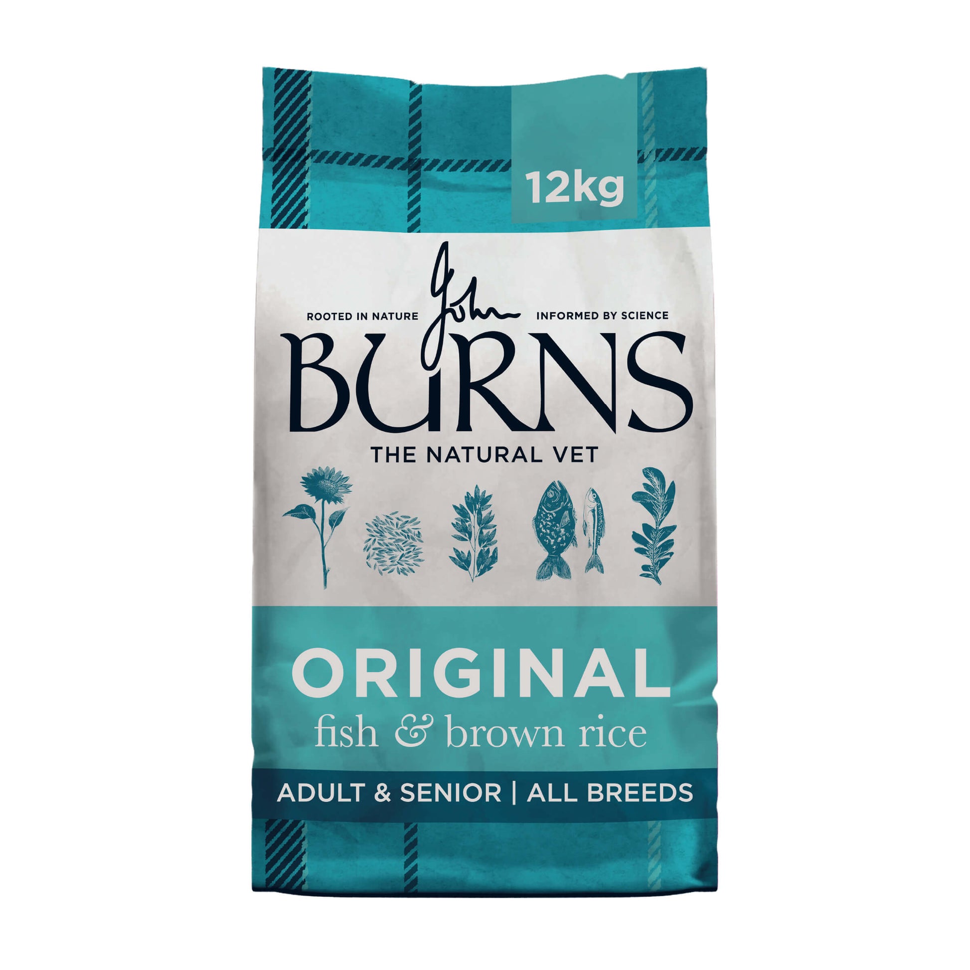 Original Fish & Brown Rice Dry Dog Food 12kg