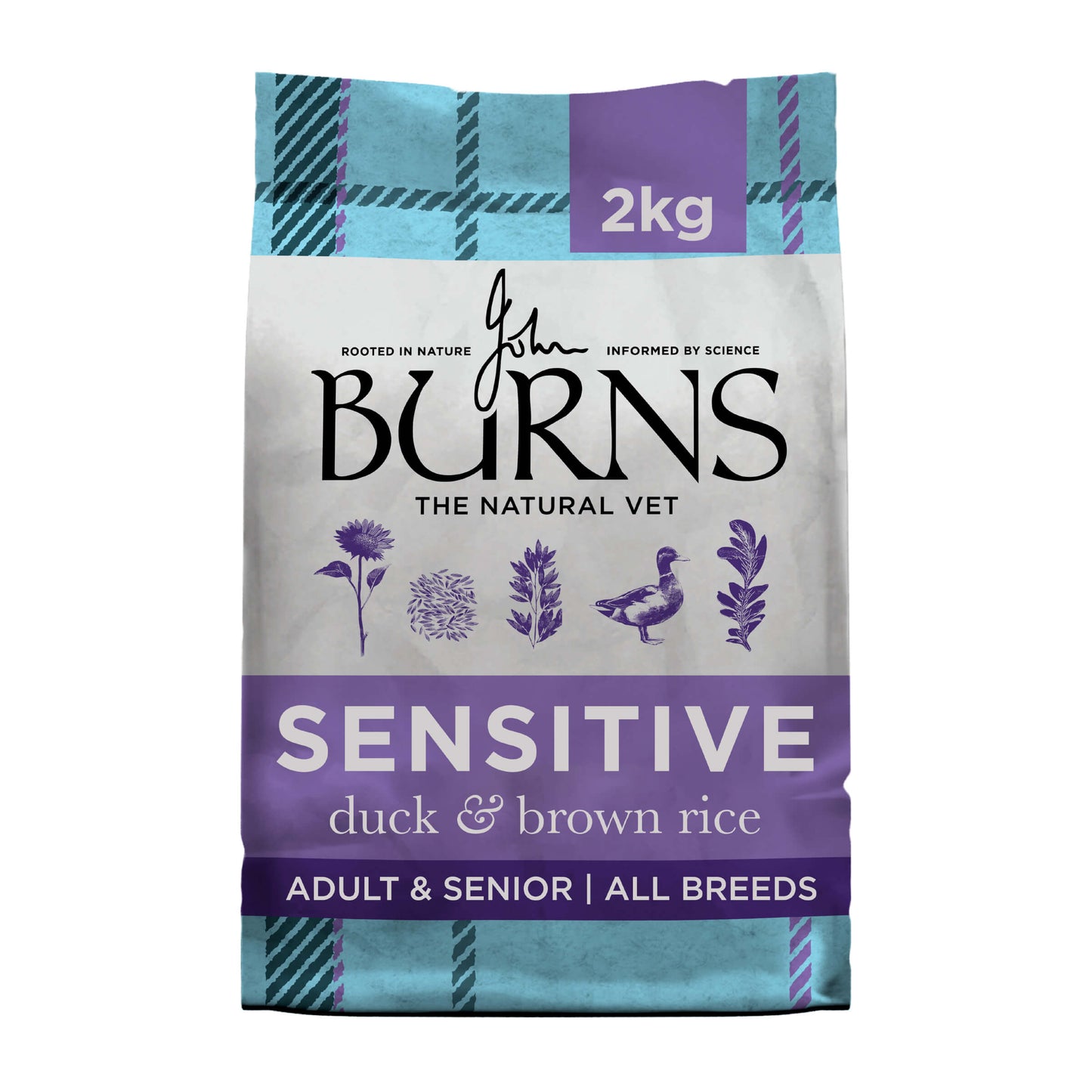 Sensitive Duck & Brown Rice Dry Dog Food Burns Pet Nutrition