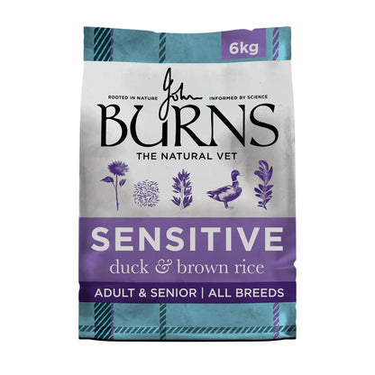 Sensitive Duck & Brown Rice Dry Dog Food Burns Pet Nutrition