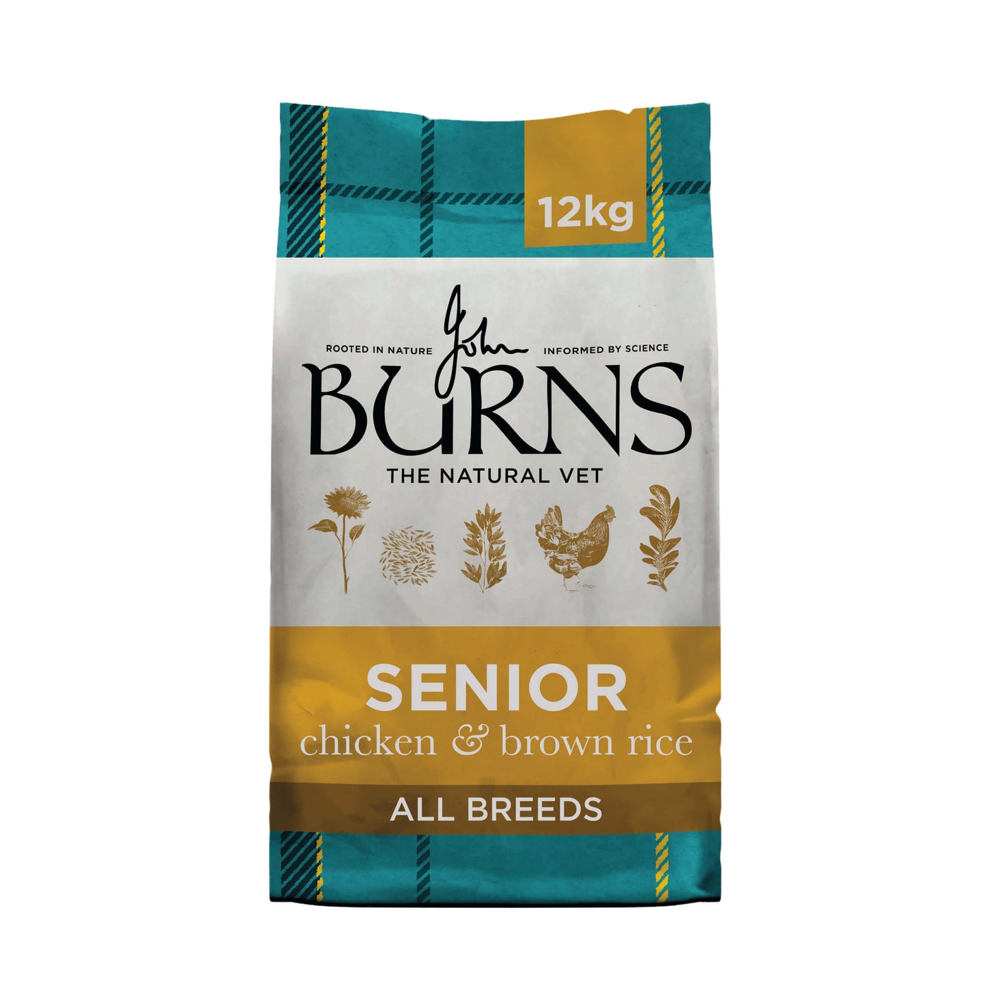 Senior Chicken & Brown Rice Dry Dog Food 12kg