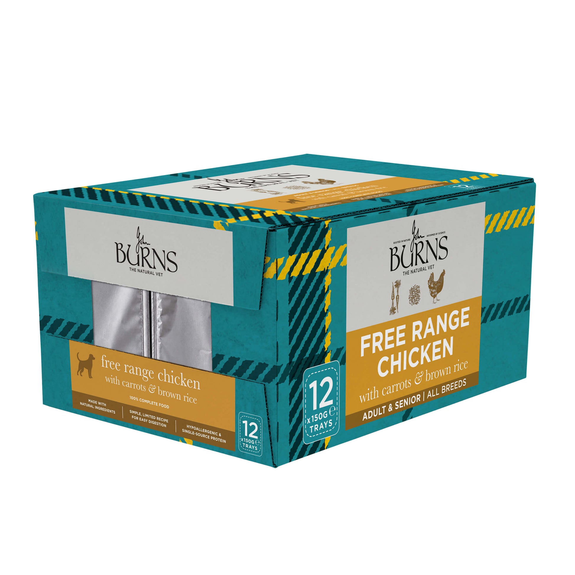 Free Range Chicken, Vegetables & Brown Rice Wet Dog Food Burns Pet Nutrition