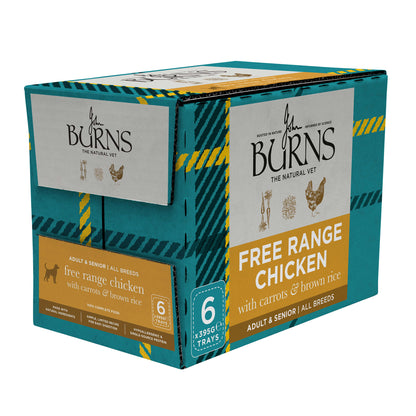 Free Range Chicken, Vegetables & Brown Rice Wet Dog Food Burns Pet Nutrition