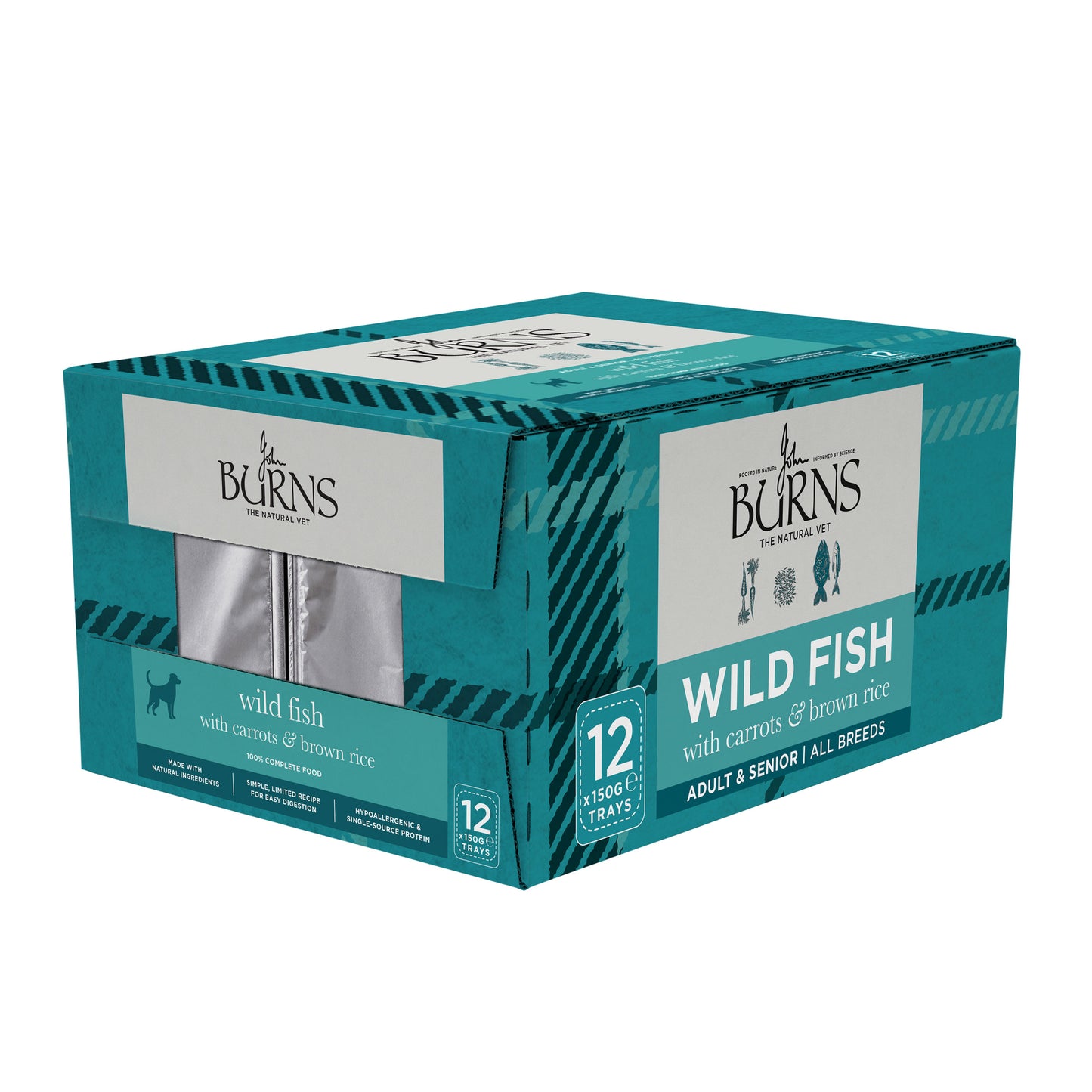 Wild Fish, Carrots & Brown Rice Wet Dog Food Burns Pet Nutrition