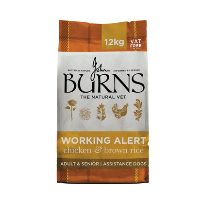 Alert Assistance Chicken & Brown Rice Dry Dog Food Burns Pet Nutrition