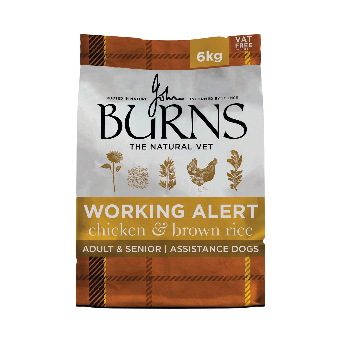 Alert Assistance Chicken & Brown Rice Dry Dog Food Burns Pet Nutrition