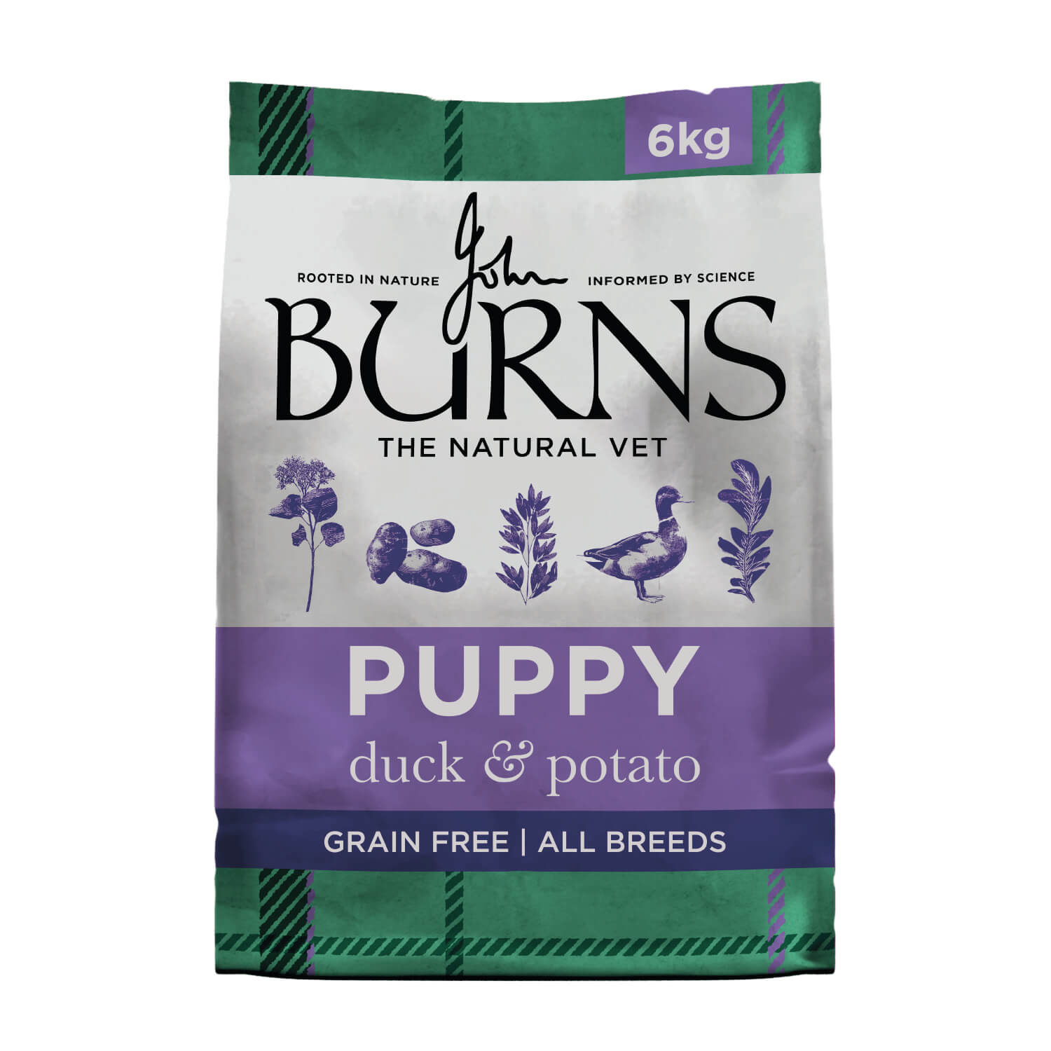 Puppy Grain Free Duck & Potato 6kg Dry Dog Food Burns Pet Nutrition