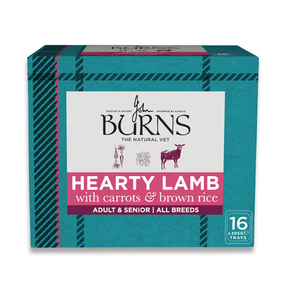 Hearty Lamb, Vegetables & Brown Rice Wet Dog Food Burns Pet Nutrition 16 x 395g Trays