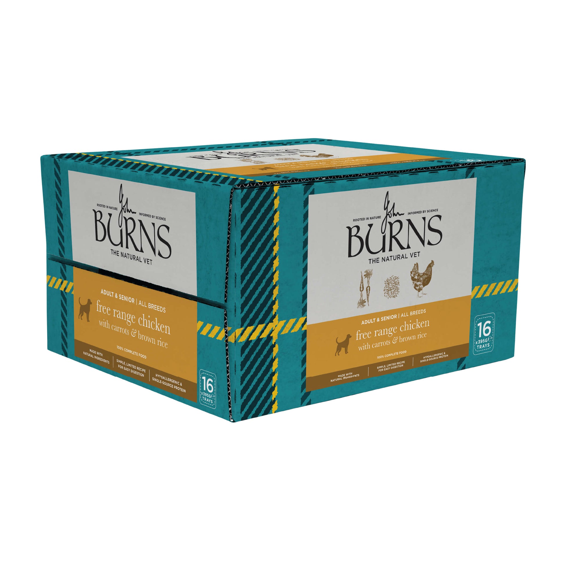 Free Range Chicken, Vegetables & Brown Rice Wet Dog Food Burns Pet Nutrition