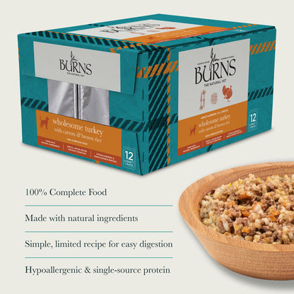 Wholesome Turkey with Carrots & Brown Rice Wet Dog Food Burns Pet Nutrition