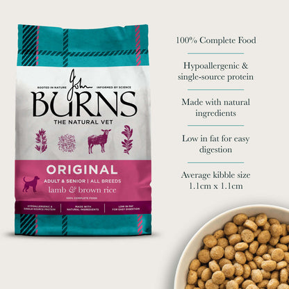 100% Complete Food, Hypoallergenic & Single-source Protein, Made with Natural Ingredients, Low in Fat for Easy Digestion, Average Kibble Size 1.1cm x 1.1cm