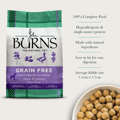 100% Complete Food, Hypoallergenic & Single-source Protein, Made with Natural Ingredients, Low in Fat for Easy Digestion, Average Kibble Size 1.1cm x 1.1cm