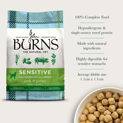 100% Complete Food, Hypoallergenic & Single-source Protein, Made with Natural Ingredients, Highly Digestible for Sensitive Stomachs, Average Kibble Size 1.1cm x 1.1cm