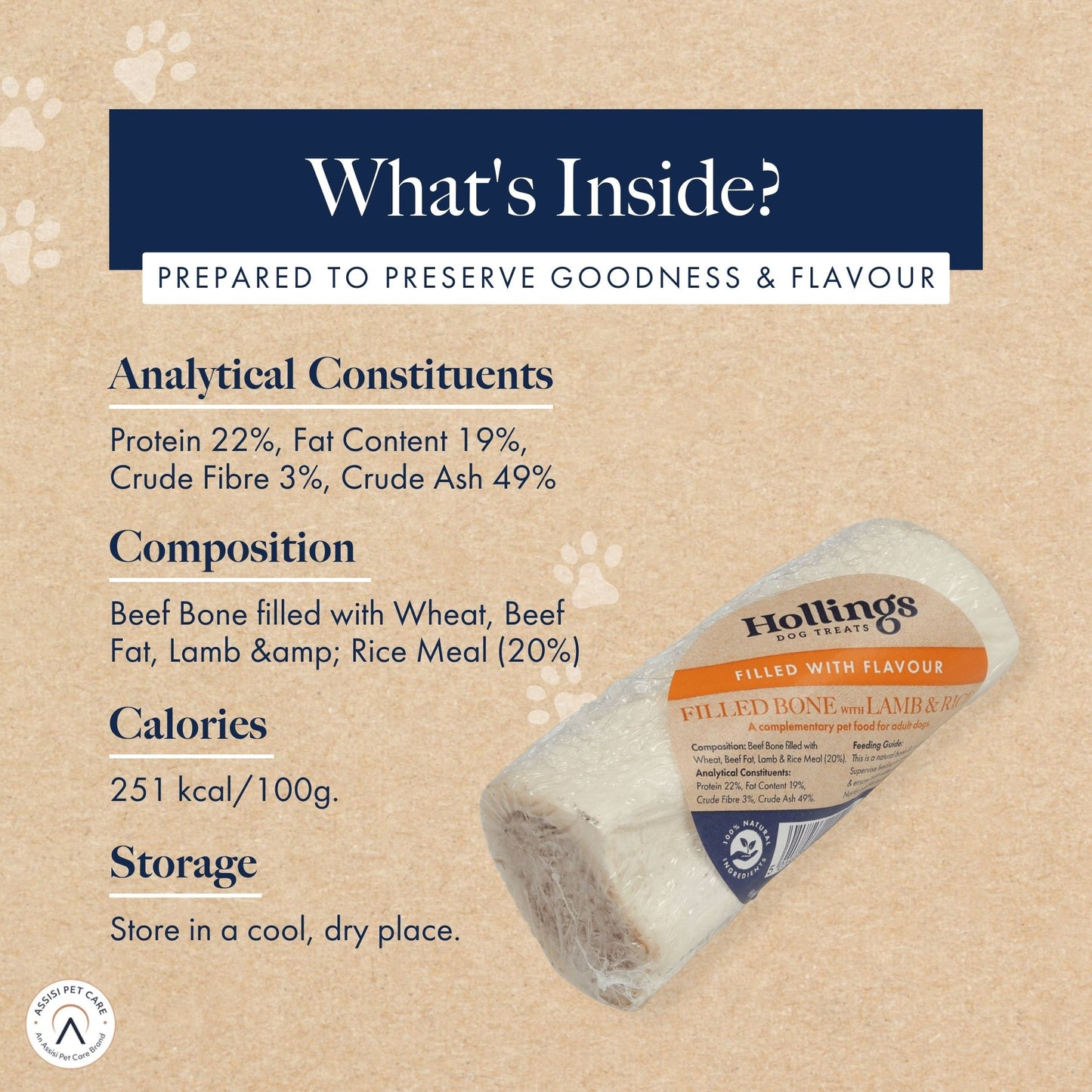 Hollings Filled Bone with Lamb and Rice Hollings