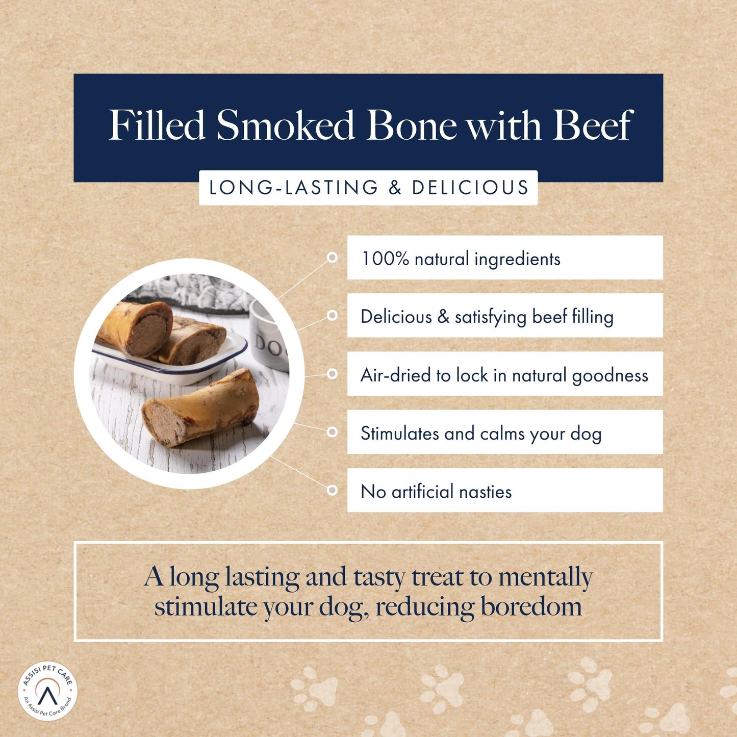 Hollings Filled Smoked Bone with Beef Hollings