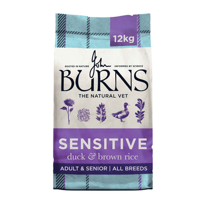 Sensitive Duck & Brown Rice Dry Dog Food Burns Pet Nutrition