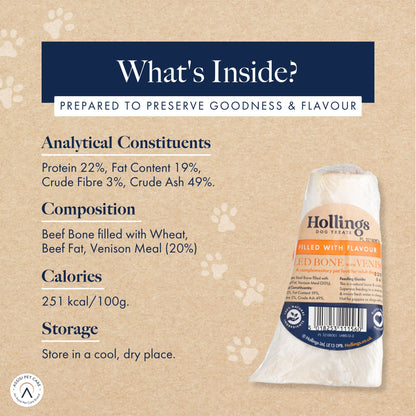 Hollings Filled Bone with Venison Hollings