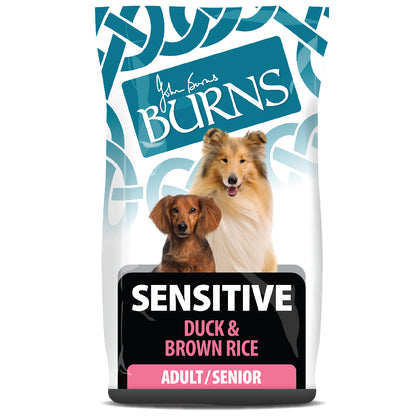 Sensitive Duck & Brown Rice Dry Dog Food Burns Pet Nutrition