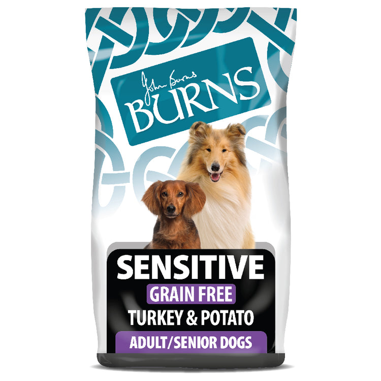 Sensitive Turkey & Potato Dry Dog Food Burns Pet Nutrition