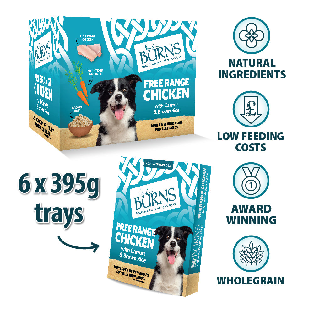 Free Range Chicken, Vegetables & Brown Rice Wet Dog Food Burns Pet Nutrition