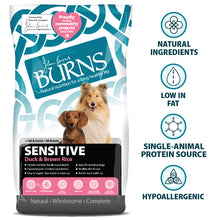 Sensitive Duck & Brown Rice Dry Dog Food Burns Pet Nutrition