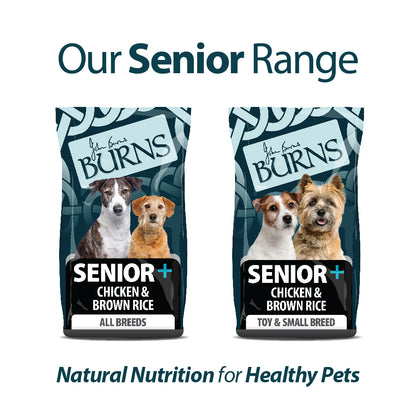 Senior+ Medium/Large Breed Chicken & Brown Rice Dry Dog Food Burns Pet Nutrition