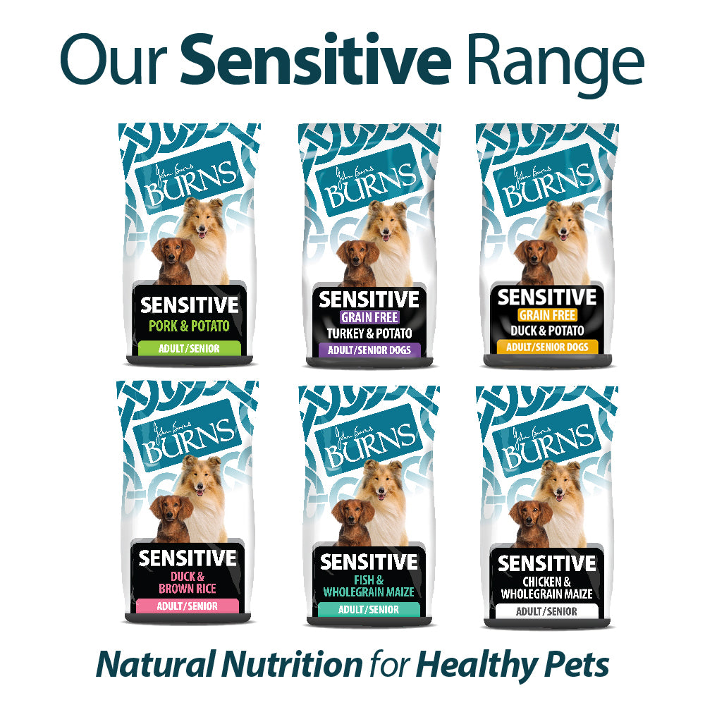 Sensitive Duck & Brown Rice Dry Dog Food Burns Pet Nutrition
