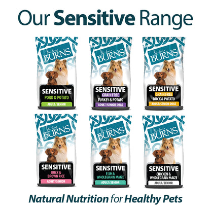 Sensitive Duck & Brown Rice Dry Dog Food Burns Pet Nutrition