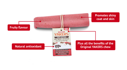 YAKERS Strawberry Dog Chew YAKERS